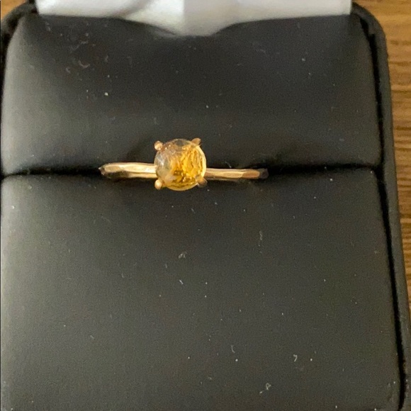 Hannah Frost Jewelry - Hannah Frost Citrine Gold Hammered Ring